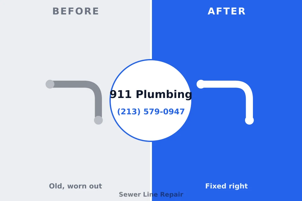 Before and after: plumbing company Gholson, TX